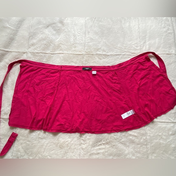 Bright Pink Mini Skirt - Women's Wrap Style - Picture 3 of 5